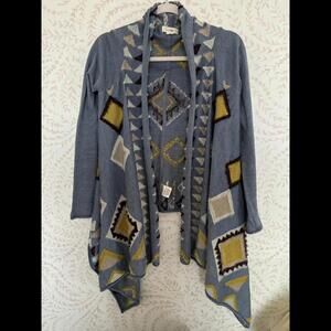 FALL CLEARANCE EUC Anthropologie Geo Pattern Wool Cardigan - Fiets Voor 2